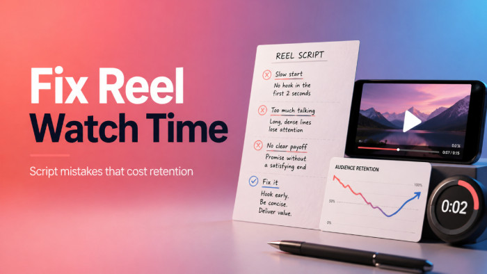 Common Reel Script Mistakes That Lower Watch Time