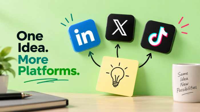 How to Turn One Idea Into LinkedIn, X and TikTok Posts